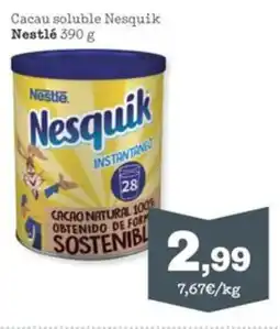 Sorli Cacau soluble Nesquik Nestlé 390 g oferta