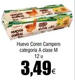 FROIZ Huevo Coren Campero categoría A clase M 12 u oferta