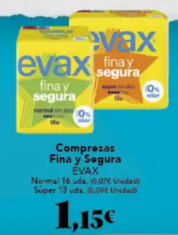 Gadis Compresas Fina y Segura EVAX oferta