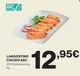 Hipercor LANGOSTINO COCIDO ASC oferta
