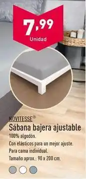 ALDI Novitesse - sabana bajera ajustable oferta