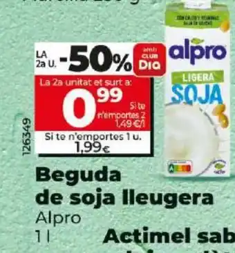 Dia Beguda de soja lleugera oferta