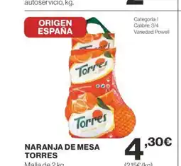 Supercor NARANJA DE MESA oferta