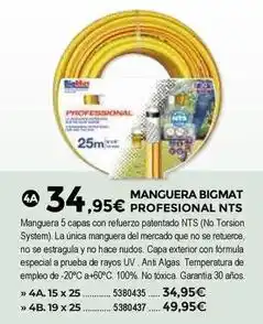BigMat Bigmat - manguera profesional nts oferta