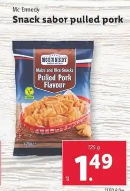 Lidl Mcennedy - snack sabor pulled pork oferta