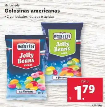 Lidl Mcennedy - golosinas americanas oferta