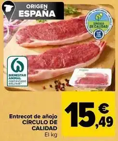 Carrefour Circulo de calidad - entrecot de anojo oferta