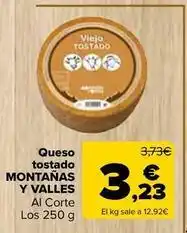 Carrefour Montanas y valles - queso tostado oferta