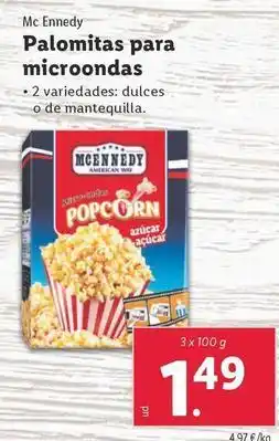 Lidl Mcennedy - palomitas para microondas oferta
