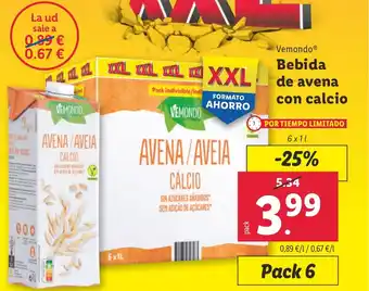 Lidl Bebida de avena con calcio oferta