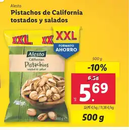Lidl Pistachos de California tostados y salados oferta