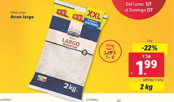 Lidl Campo Largo Arroz largo oferta
