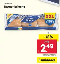 Lidl La Cestera Burger brioche oferta