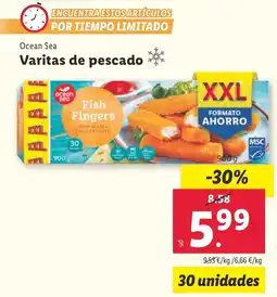 Lidl Varitas de pescado oferta