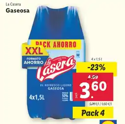 Lidl La Casera Gaseosa oferta