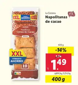 Lidl Napolitanas de cacao oferta
