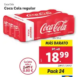 Lidl Coca Cola regular oferta