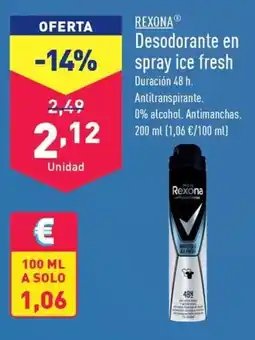 ALDI REXONA® Desodorante en spray ice fresh oferta
