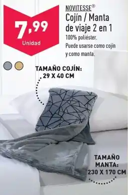 ALDI NOVITESSEⓇ Cojín/Manta de viaje 2 en 1 oferta