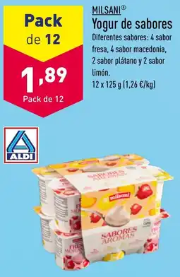 ALDI MILSANIⓇ Yogur de sabores oferta