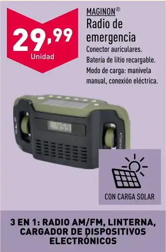 ALDI MAGINONⓇ Radio de emergencia oferta