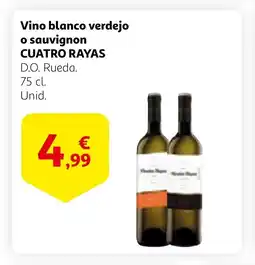 Alcampo Vino blanco verdejo o sauvignon CUATRO RAYAS oferta