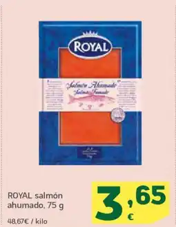 HiperDino ROYAL salmón ahumado, 75 g oferta