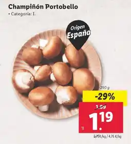 Lidl Champiñón Portobello oferta