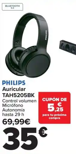Carrefour PHILIPS Auricular TAH5205BK oferta