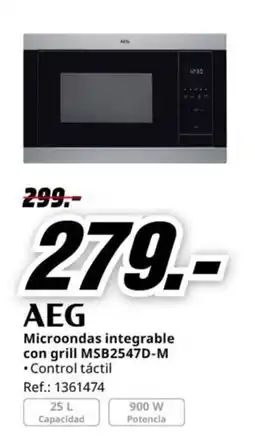 MediaMarkt Microondas integrable con grill MSB2547D-M oferta