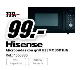 MediaMarkt Hisense Microondas con grill H23MOBSD1HG oferta