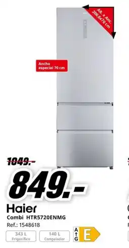 MediaMarkt Haier Combi HTR5720ENMG oferta