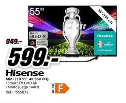 MediaMarkt Hisense Mini LED 55" 4K 55U7KQ oferta