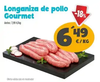 AhorraMas Longaniza de pollo Gourmet oferta