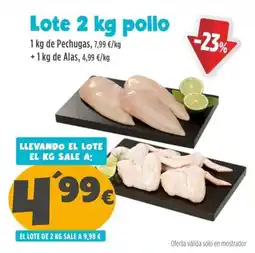 AhorraMas Lote 2 kg pollo oferta