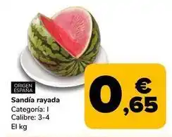 Supeco Sandía rayada oferta