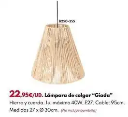 BricoCentro Lámpara de colgar giada oferta