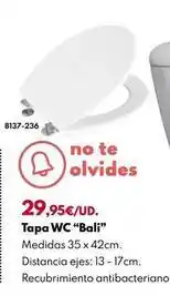 BricoCentro Tapa wc bali oferta