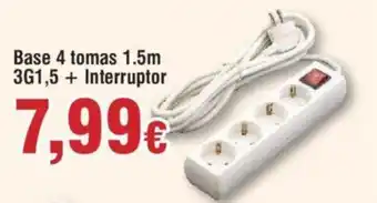 FROIZ Base 4 tomas 1.5m 3G1,5+ Interruptor oferta