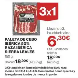 Supercor PALETA DE CEBO IBÉRICA 50% RAZA IBÉRICA SIERRA LEALES oferta
