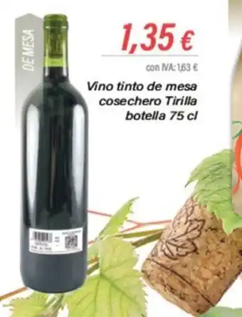 Cash Ifa Vino tinto de mesa cosechero Tirilla oferta