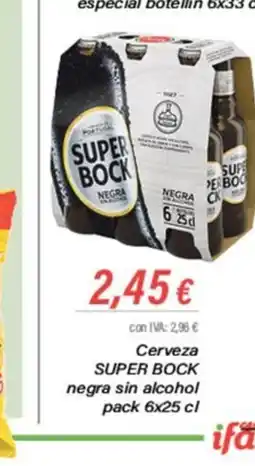 Cash Ifa Cerveza SUPER BOCK negra sin alcohol oferta