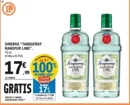 E.Leclerc GINEBRA "TANQUERAY RANGPUR LIME". oferta