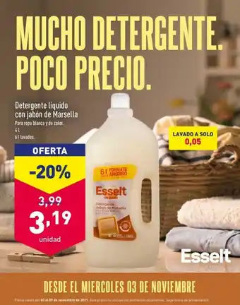 ALDI Detergente liquido con jabón de Marsella 4l oferta