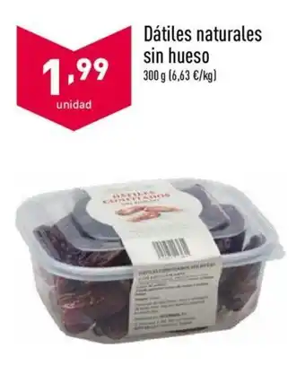 ALDI Dátiles naturales sin hueso 300g oferta