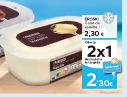 Caprabo EROSKI Gelat de vainilla, 11 oferta