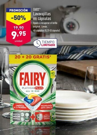 ALDI Fairy Lavavajillas en cápsulas oferta
