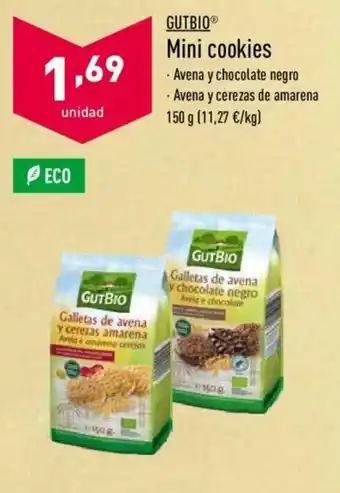 ALDI Gutbio Mini cookies 150g oferta