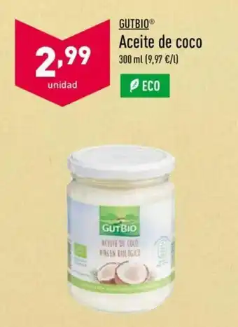 ALDI Gutbio aceite de coco 300ml oferta