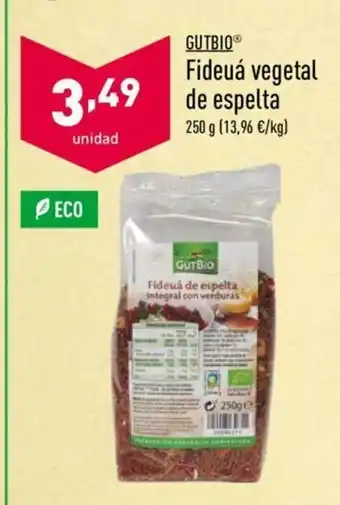 ALDI Gutbio Fiduá vegetal de espelta 250g oferta